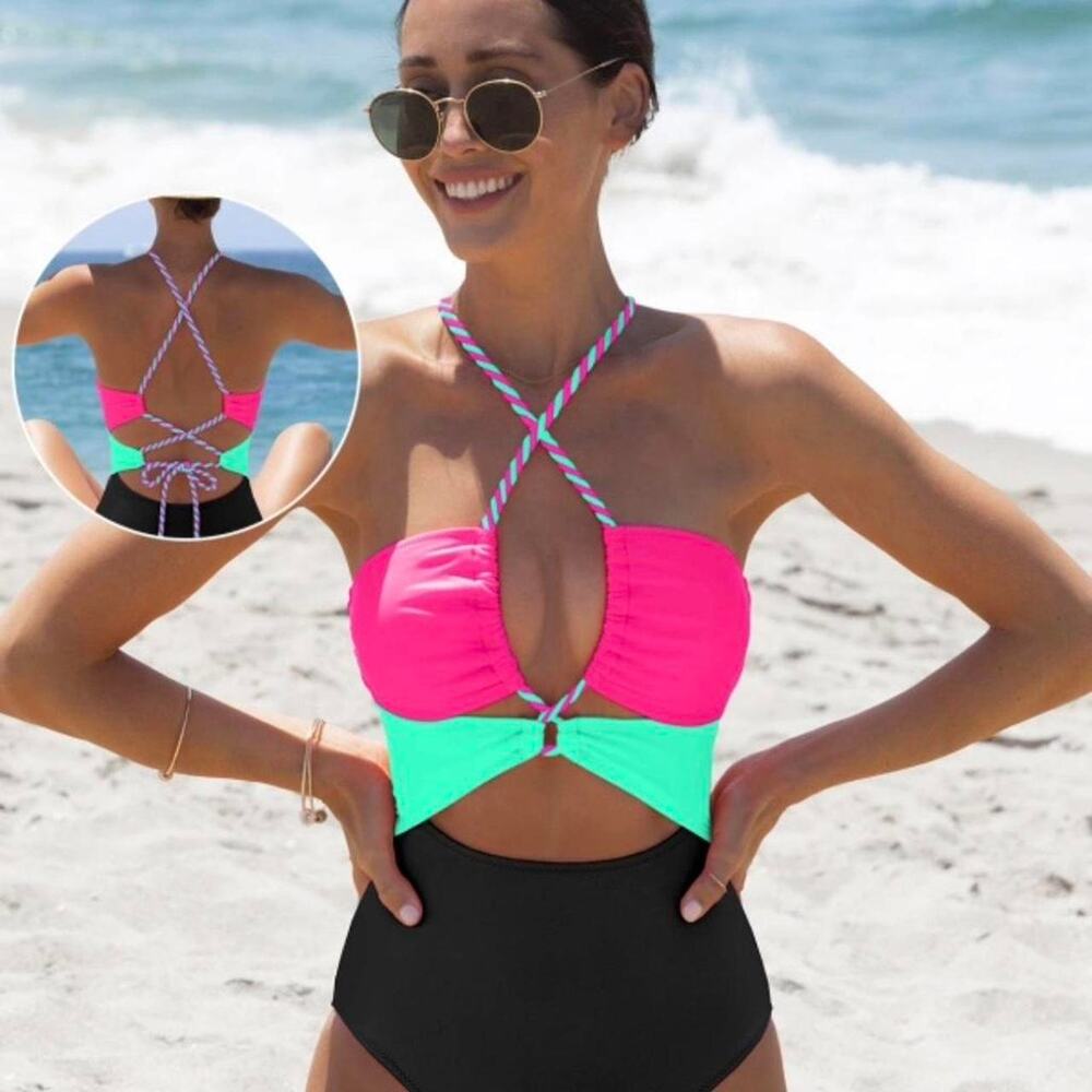 Popvil small multicolored one piece swimsuit excellent condition